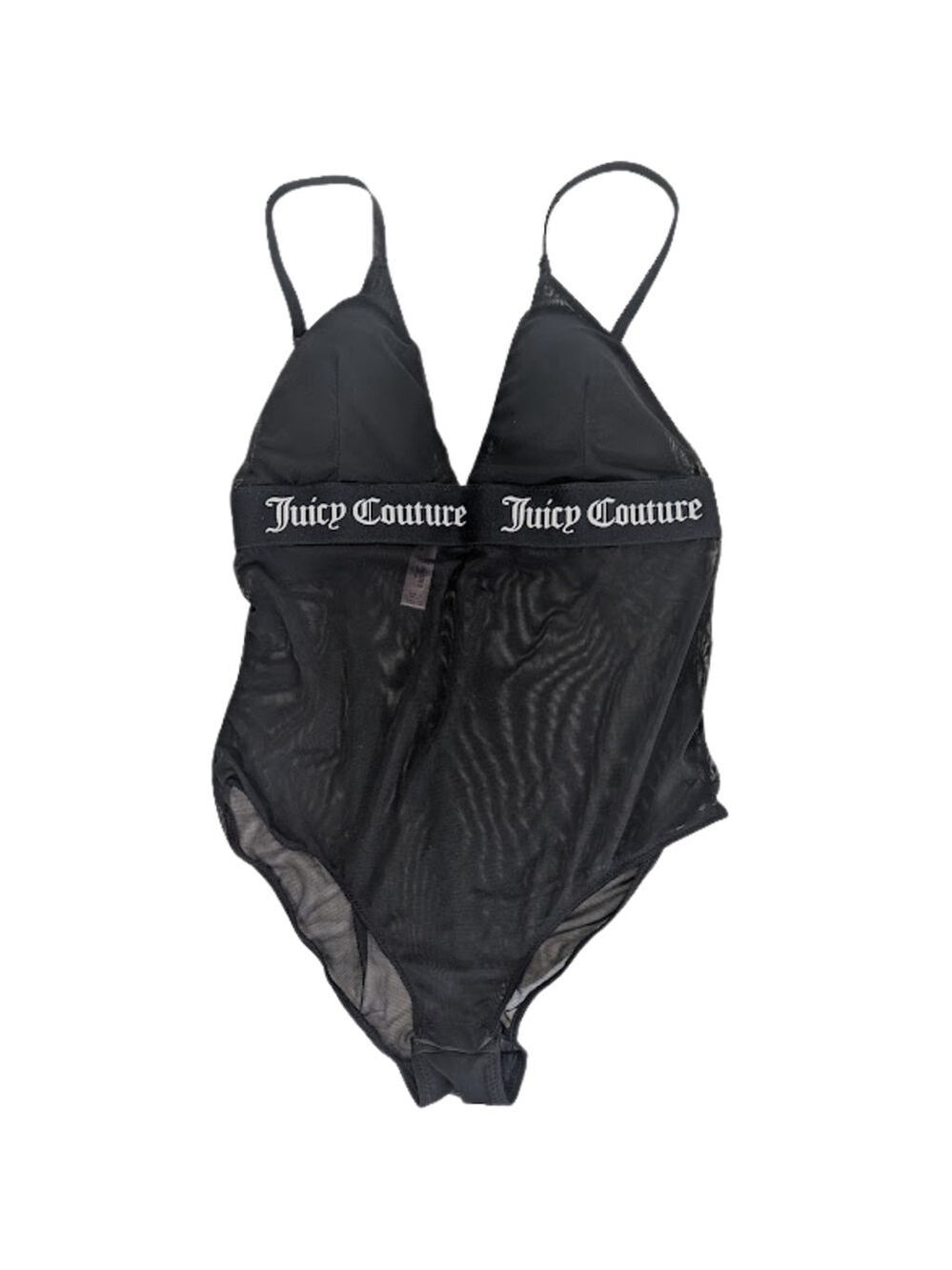 Juicy Couture Dark Romantic Sheer Mesh Bodysuit | Gothic Lingerie Style | Size L